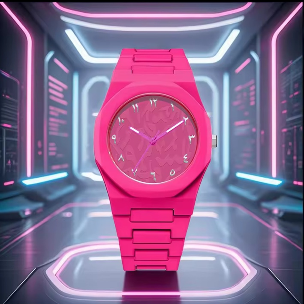 VELMONT Néo Rose - montre à cadran arabe monochrome